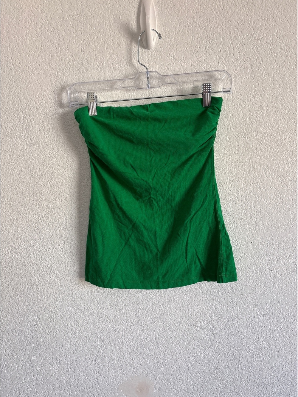 Forever 21 Green Strapless Tube Top Mini Skirt, Size Small, Cotton Spandex Blend